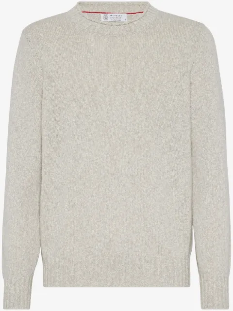 Brunello Cucinelli crew-neck mélange jumper