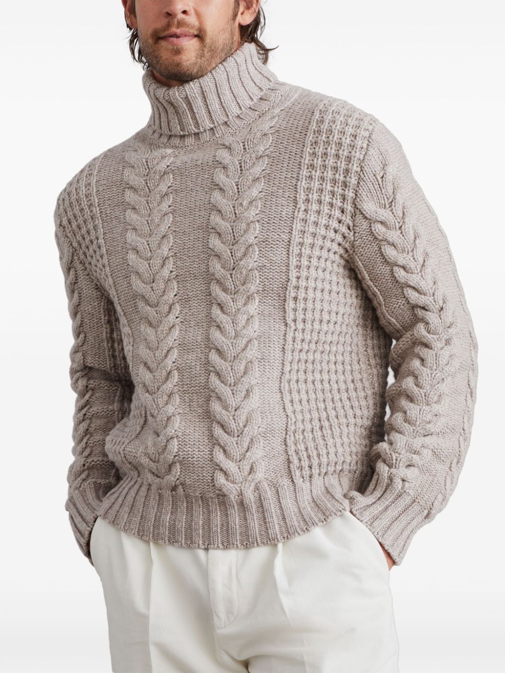 Brunello Cucinelli cable-knit cashmere jumper Men