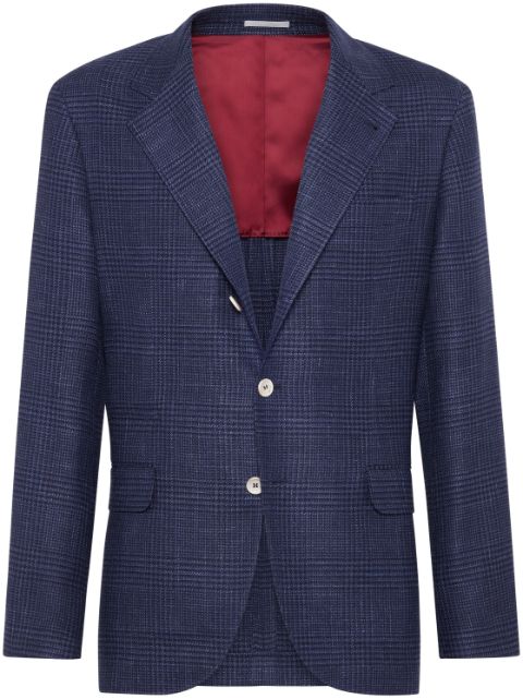 Brunello Cucinelli check-pattern single-breasted blazer Men