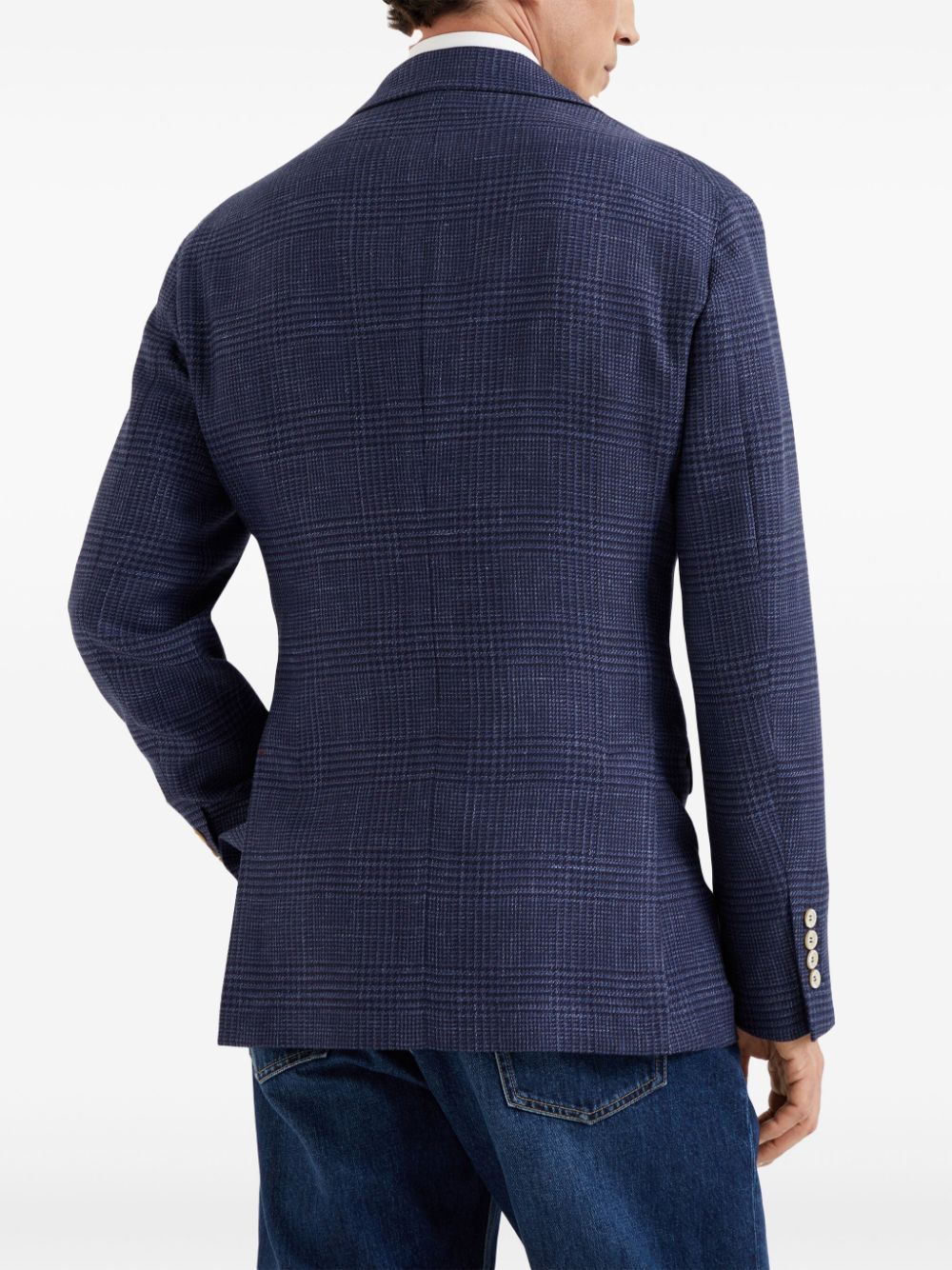 Brunello Cucinelli check-pattern single-breasted blazer Men