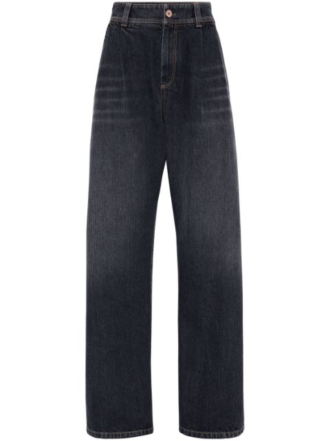 Brunello Cucinelli high-rise wide-leg jeans