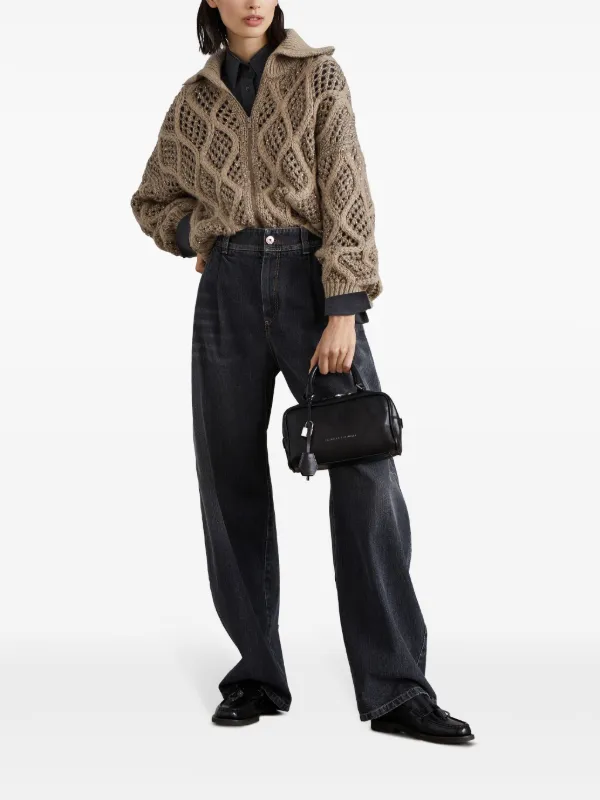 BRUNELLO CUCINELLI ワイドレッグデニム M Brunello Cucinelli Wide-Leg Jeans with Side Pleat | Neiman