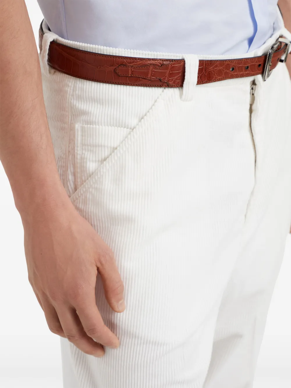 Brunello Cucinelli コーデュロイ パンツ | ホワイト | FARFETCH JP