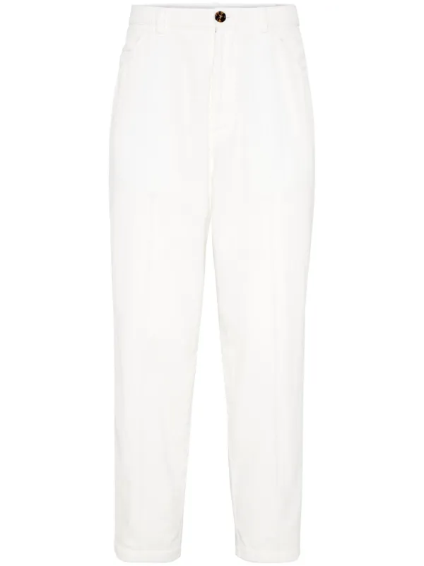 Brunello Cucinelli コーデュロイ パンツ | ホワイト | FARFETCH JP Brunello Cucinelli コーデュロイ パンツ | ホワイト | FARFETCH JP