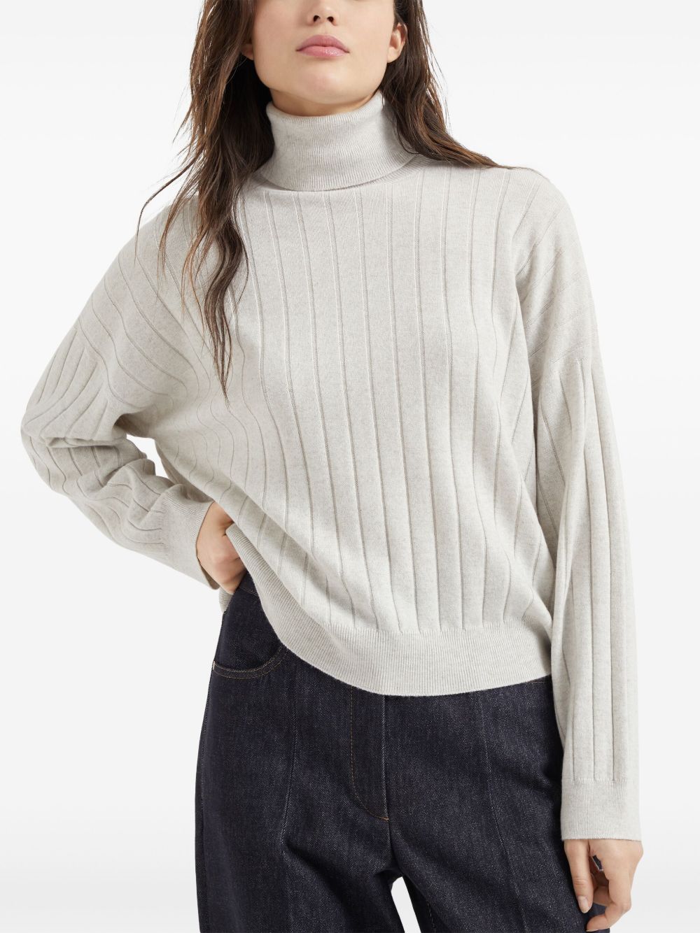 Brunello Cucinelli high-neck cashmere jumper Women