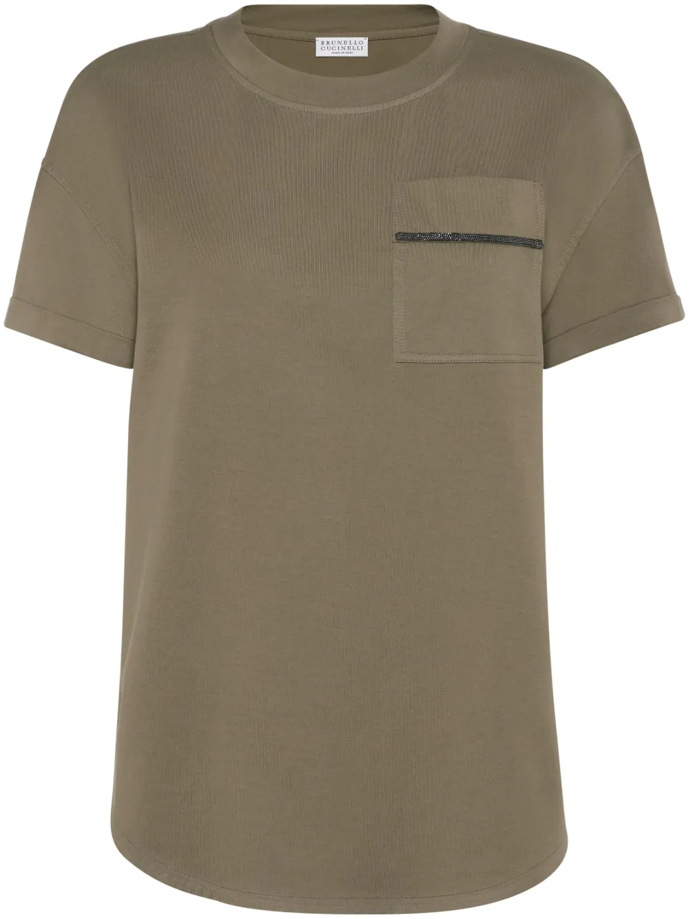 Brunello Cucinelli Katoenen jersey T-shirt Groen