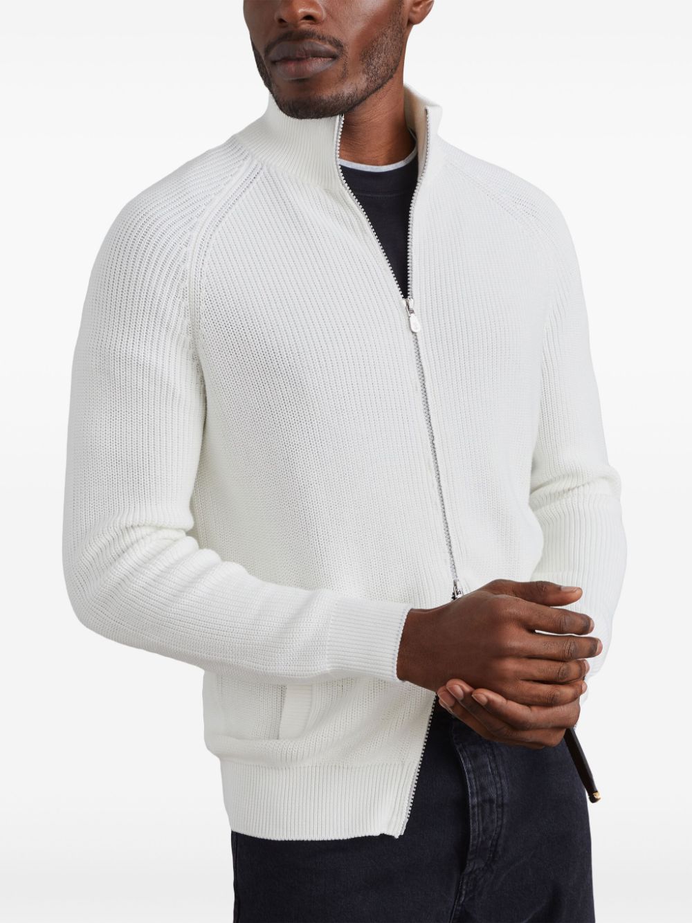 Brunello Cucinelli zip-up cotton cardigan Men