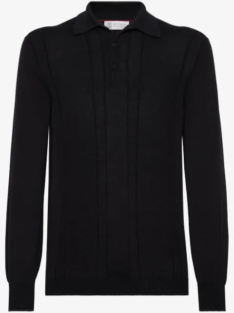 Brunello Cucinelli playera tipo polo tejida