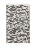 MC2 Saint Barth Fouta zebra-jacquard beach towel - White