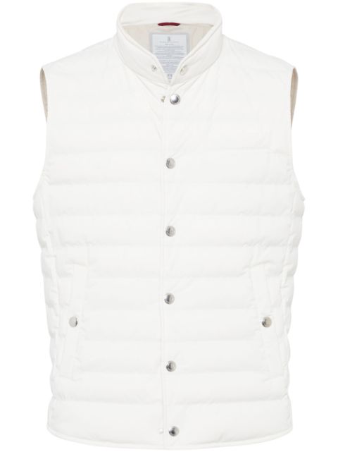 Brunello Cucinelli high-neck quilted gilet