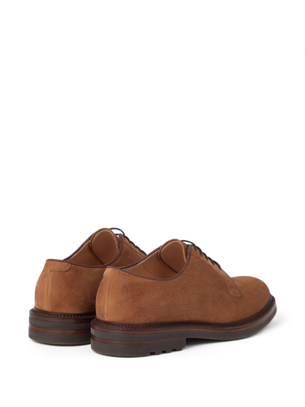 Shop Brunello Cucinelli Lace-up Fastening Derby Shoes In Brown