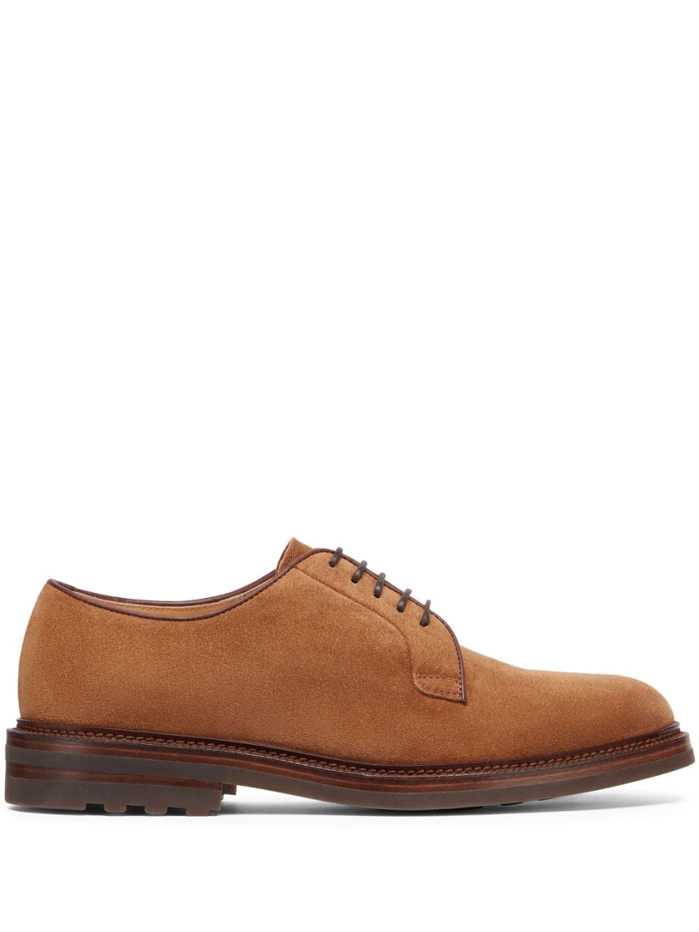 Shop Brunello Cucinelli Lace-up Fastening Derby Shoes In Brown