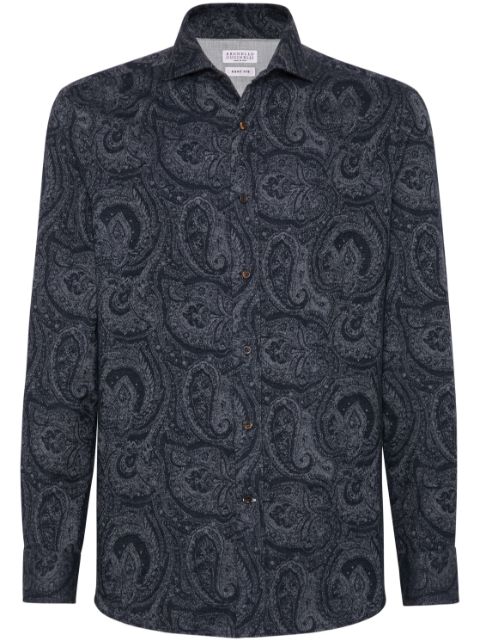 Brunello Cucinelli paisley-print shirt Men