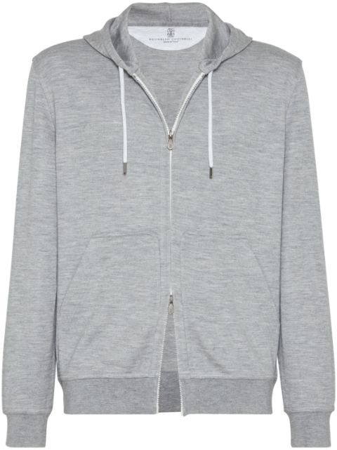 Brunello Cucinelli drawstring hooded cardigan Men