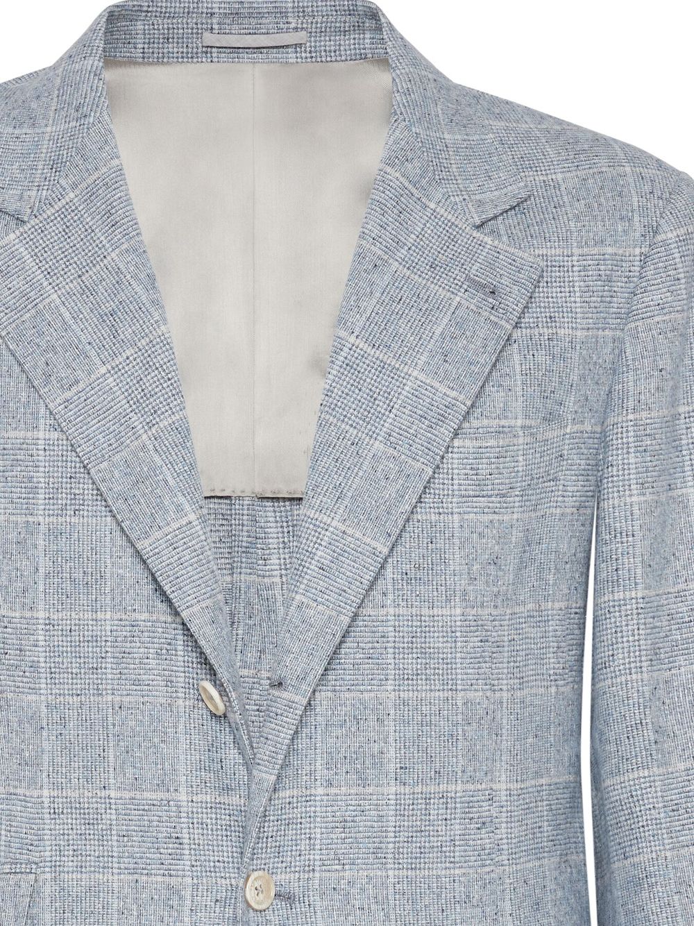 Brunello Cucinelli single-breasted checked blazer Men