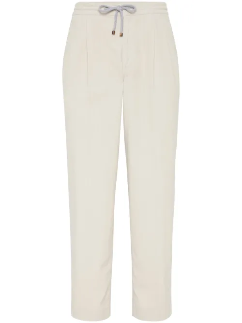 Pantalon en coton à plis - Brunello Cucinelli - Modalova