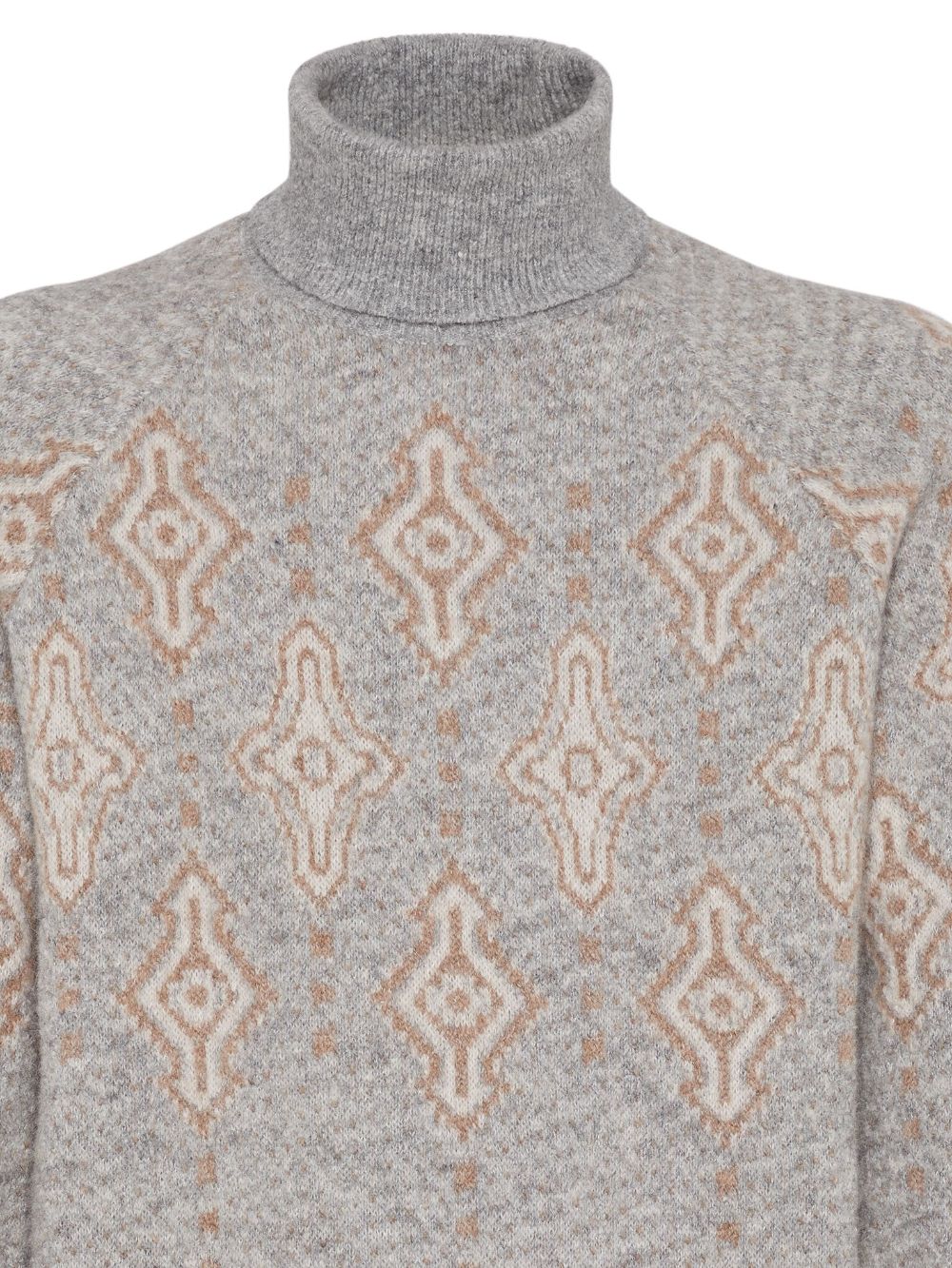 Brunello Cucinelli patterned-intarsia roll-neck jumper Men