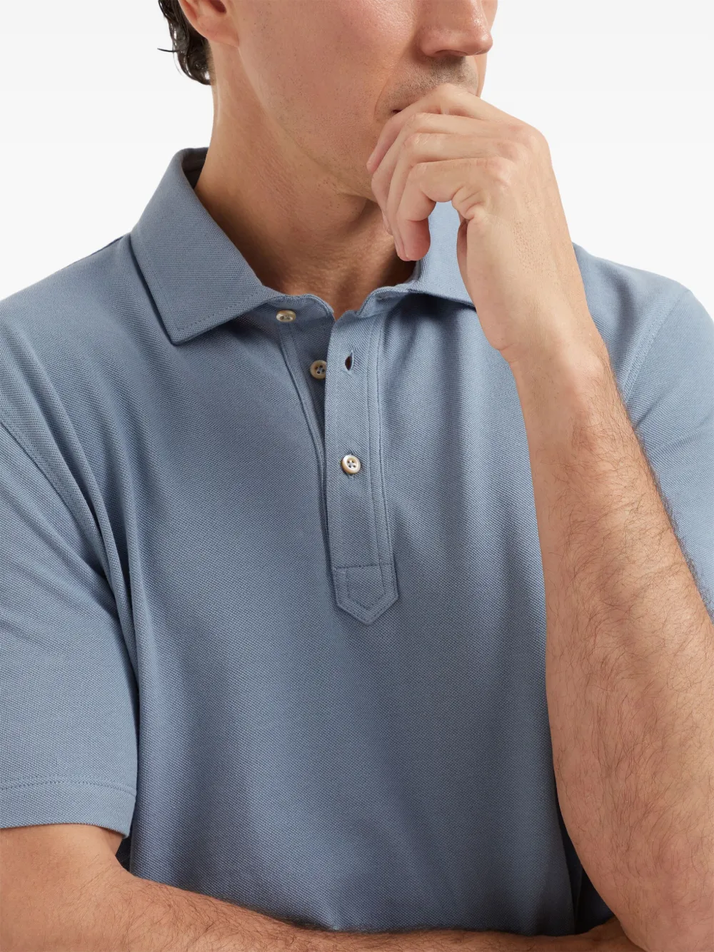 Brunello Cucinelli Katoenen poloshirt Blauw
