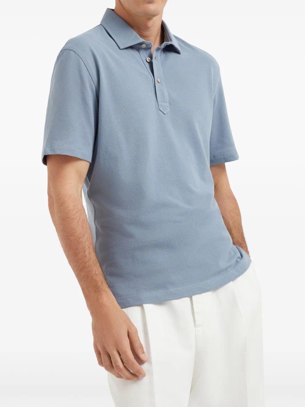 Brunello Cucinelli Katoenen poloshirt Blauw
