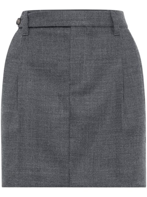 Brunello Cucinelli tailored virgin wool miniskirt Women