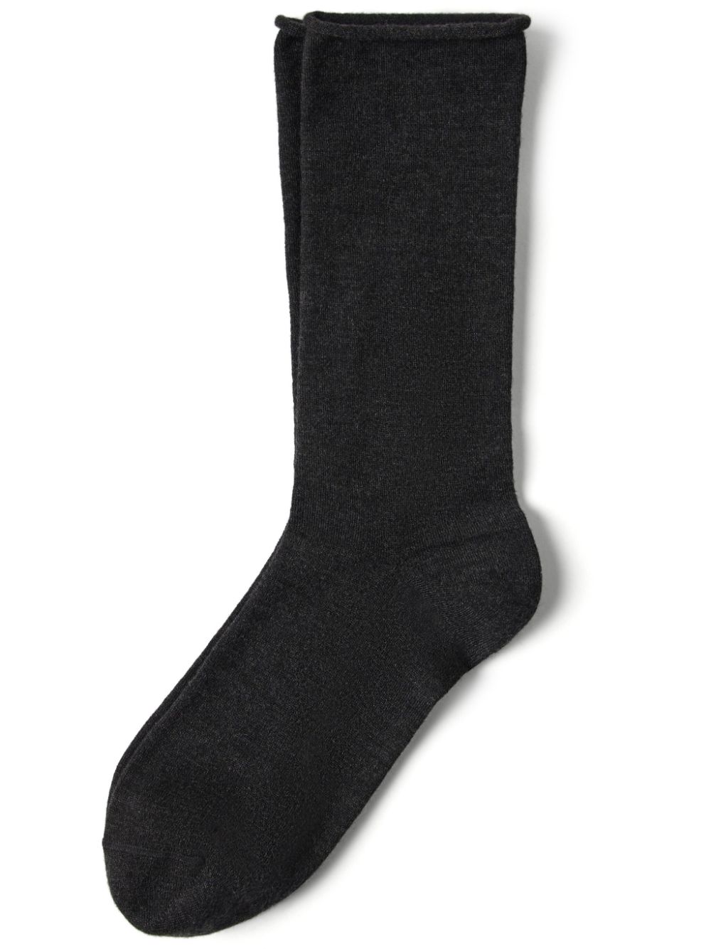 Brunello Cucinelli Wool-blend Calf Socks In Black