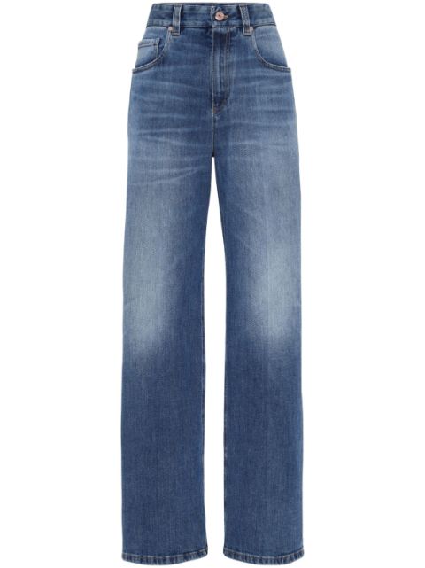 Brunello Cucinelli high-rise straight-leg jeans