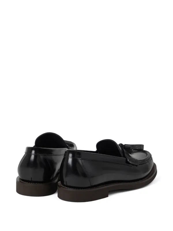 Brunello Cucinelli Monili-tassel Polished Leather Loafers