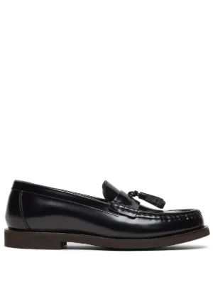 Miu Miu Leather Penny Loafers | Black | FARFETCH