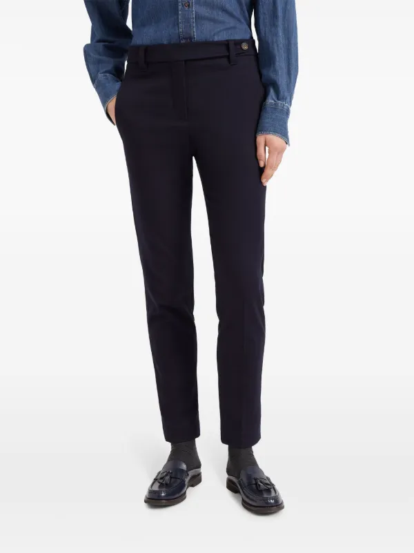 パンツ BRUNELLO CUCINELLI Women Straight Pants MA126P8703 C8704 Bei Wool-blend straight pants in beige - Brunello Cucinelli