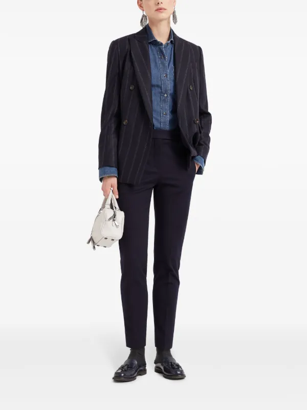 パンツ BRUNELLO CUCINELLI Women Straight Pants MA126P8703 C8704 Bei BRUNELLO CUCINELLI: Pants woman - Black | Brunello Cucinelli