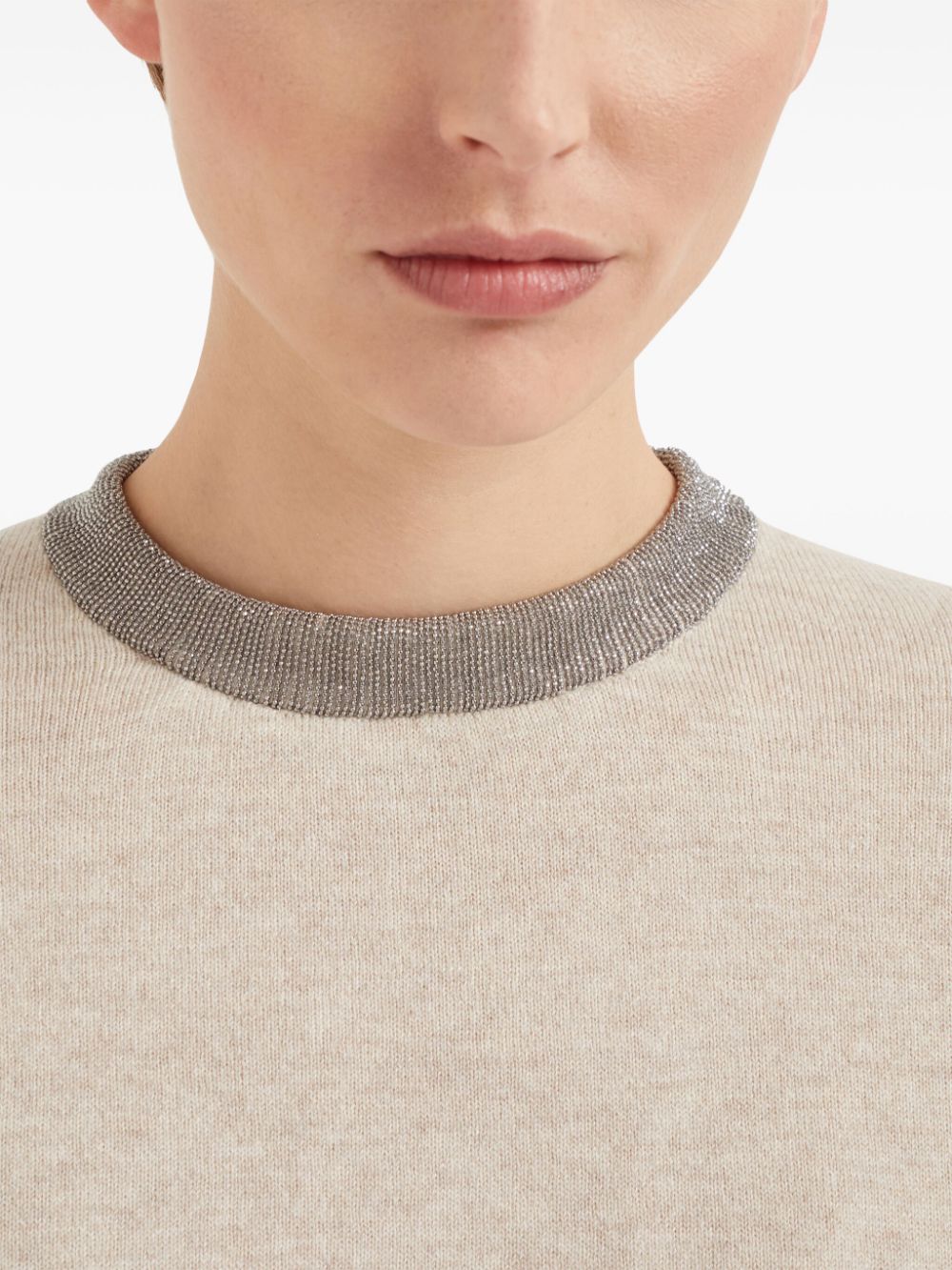 Brunello Cucinelli Monili-chain cashmere jumper Women