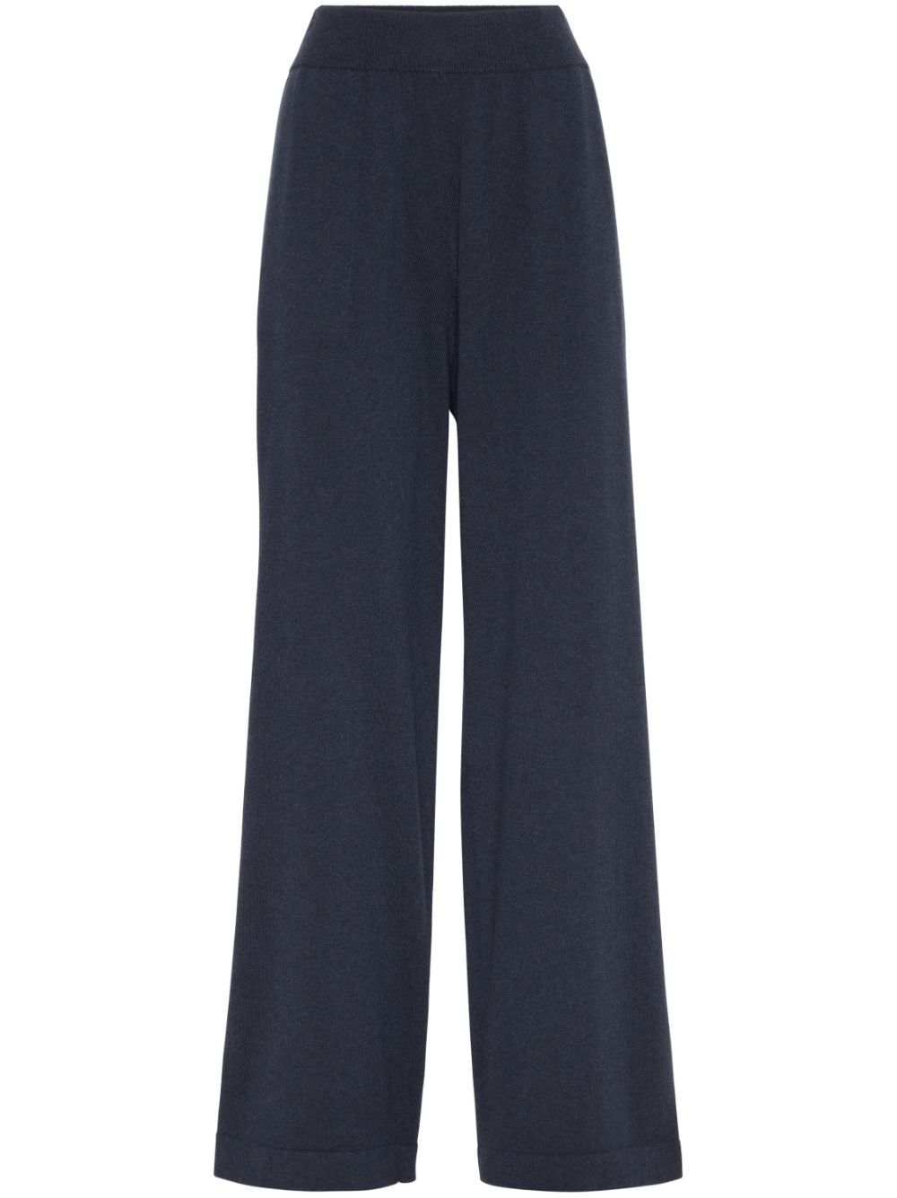 wide-leg cashmere track pants