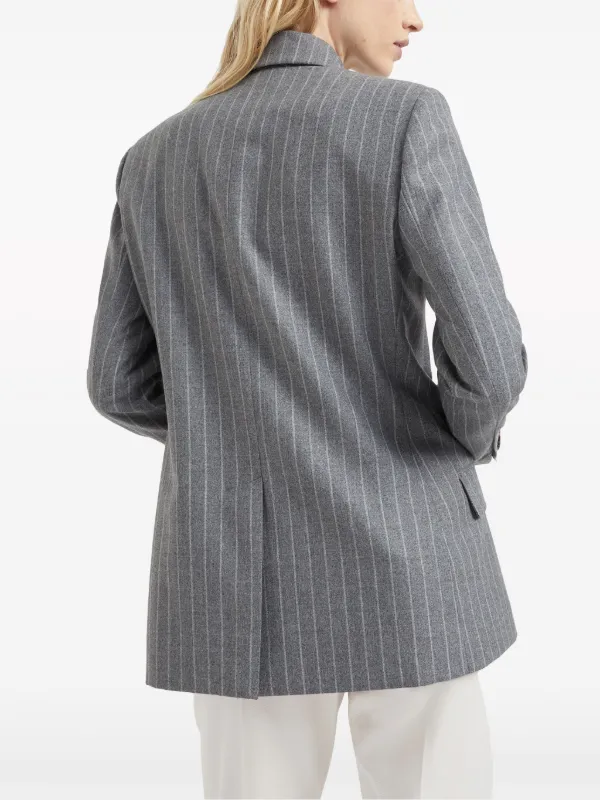 アウターその他 BRUNELLO CUCINELLI Woman Blazer Grey MH5477039 C2779 Brunello Cucinelli Velvet Blazer | Grey | FARFETCH