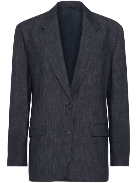 Brunello Cucinelli denim single-breasted blazer Women