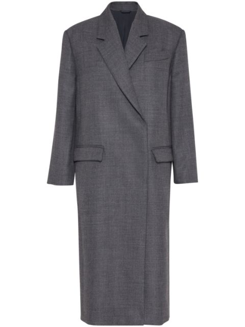 Brunello Cucinelli virgin wool Monili-trim coat Women