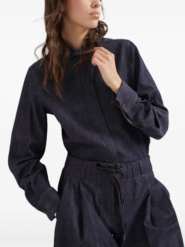 Brunello Cucinelli モニーレ デニムシャツ | ブルー | FARFETCH JP