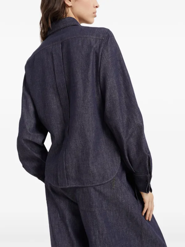 Brunello Cucinelli ブルネロクチネリ モニーレ デニム ブルネロ クチネリの「モニーレ」付きテーパードパンツ