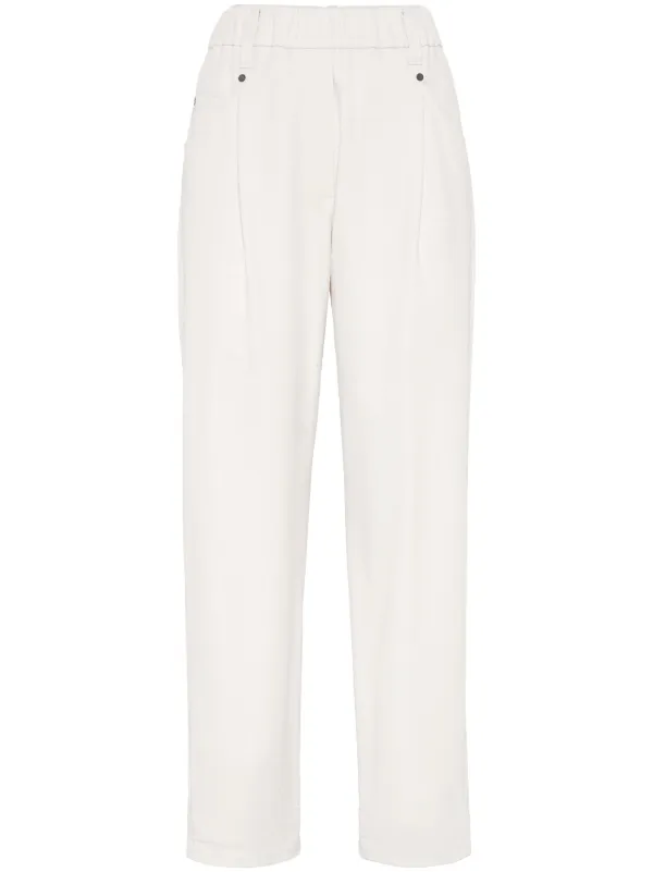 【Brunello Cucinelli】ストレートパンツ Brunello Cucinelli ストレート コーデュロイパンツ | ホワイト