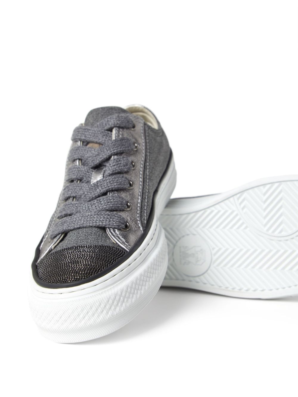 Brunello Cucinelli Sneakers met vlakken Grijs