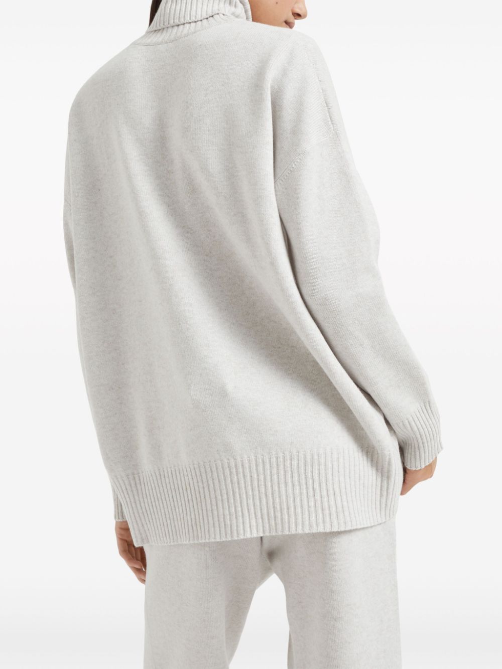 Brunello Cucinelli embroidered roll-neck jumper Women