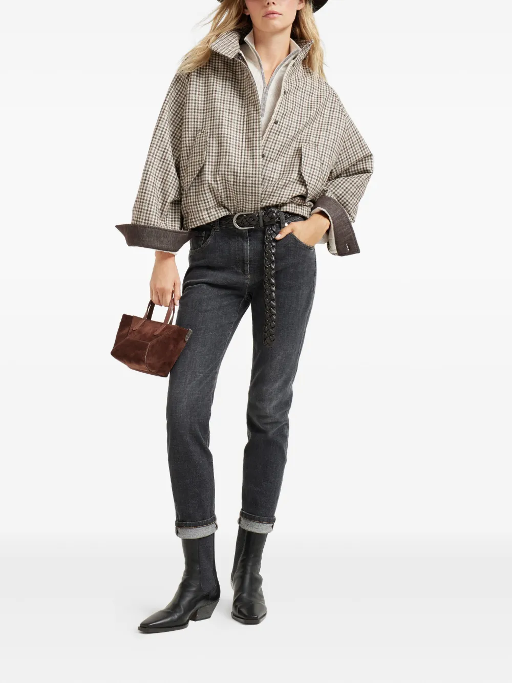 Brunello Cucinelli Monili-chain half-zip jumper | Knitted Sweaters | Image 2