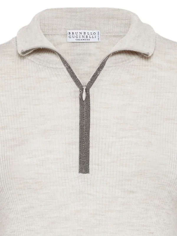 Brunello Cucinelli ハーフジップ プルオーバー | ニュートラル