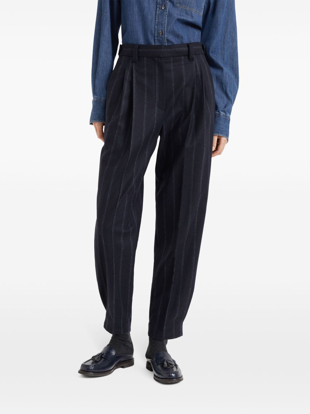 Brunello Cucinelli striped tailored trousers Women