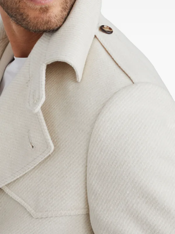 Brunello Cucinelli ロング ダブルコート | ニュートラル | FARFETCH JP
