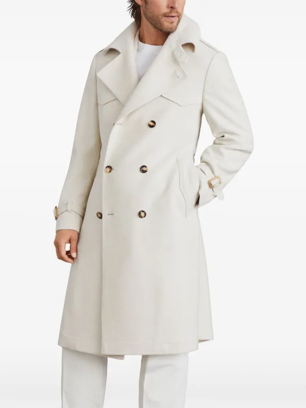 【元値60万】BRUNELLO CUCINELLI ベージュ チェスターコート Brunello Cucinelli ロング ダブルコート | ニュートラル | FARFETCH JP