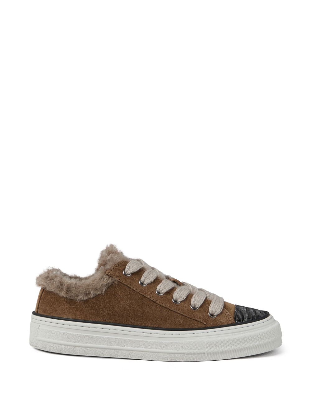 Brunello Cucinelli Suède sneakers Bruin