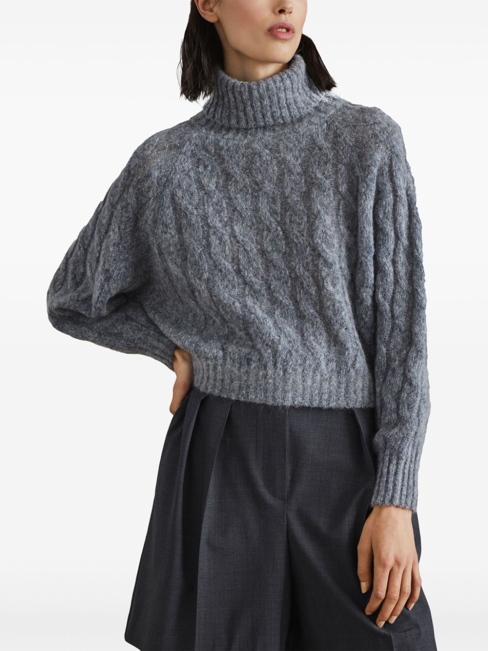 Online shopping savings Brunello Cucinelli roll-neck cable-knit jumper Women