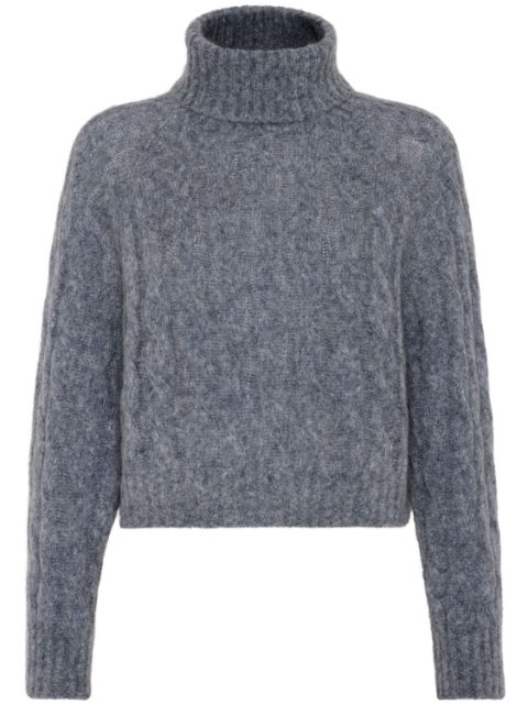 Brunello Cucinelli roll-neck cable-knit jumper Women