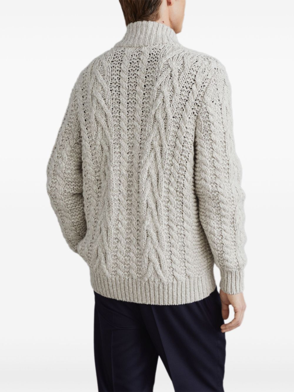 Brunello Cucinelli cable-knit zip-up cardigan Men