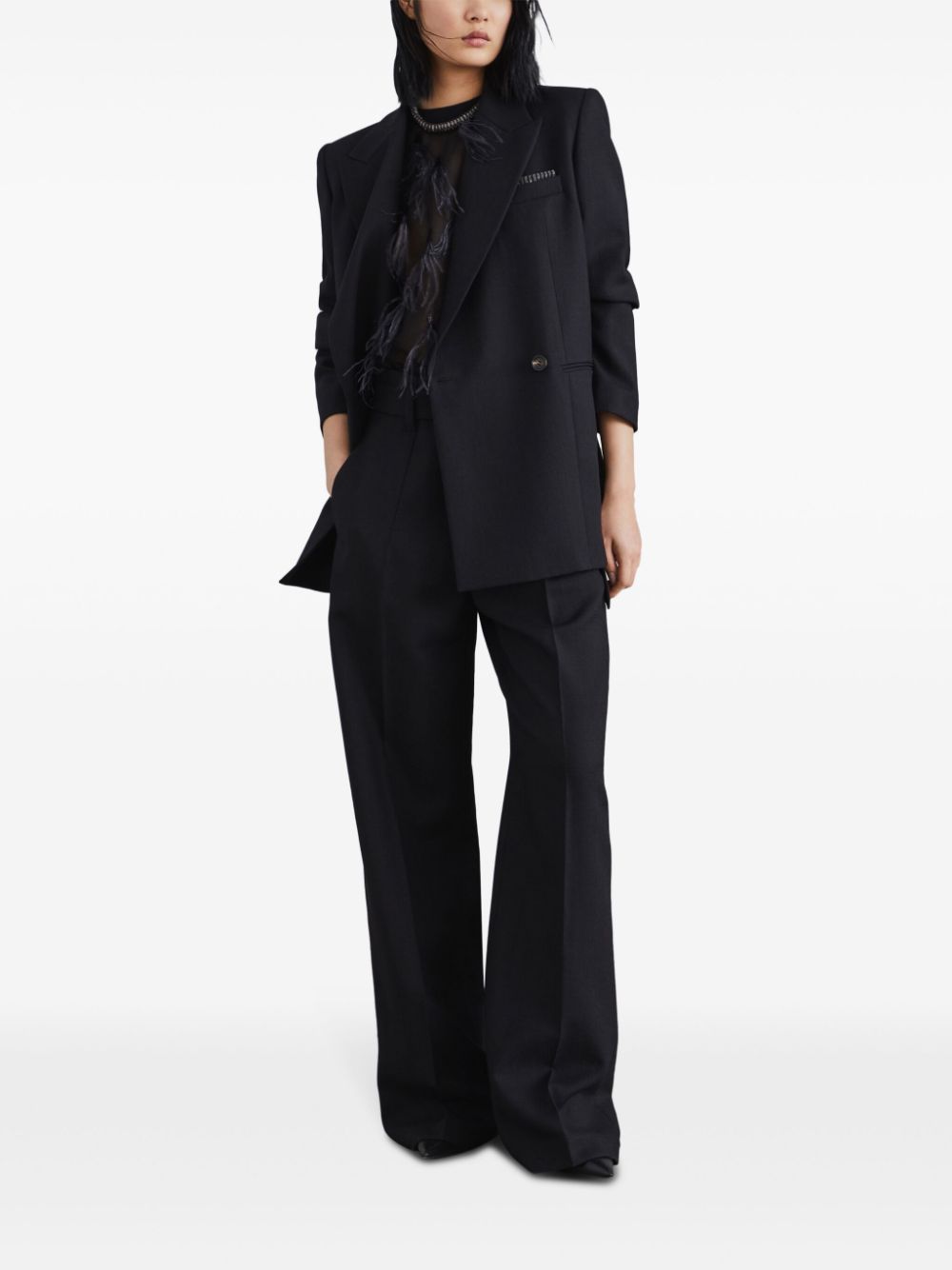 Brunello Cucinelli virgin wool trousers - Zwart